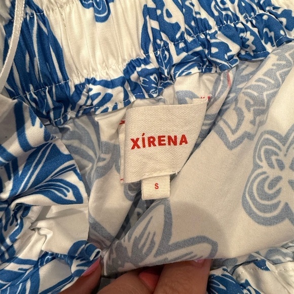 Xirena Maisie Maxi Dress Santorini One Shoulder Blue White Resortwear - Picture 4 of 5
